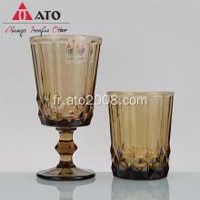 Amber Glassware Gobblets Wine Verre pour la maison